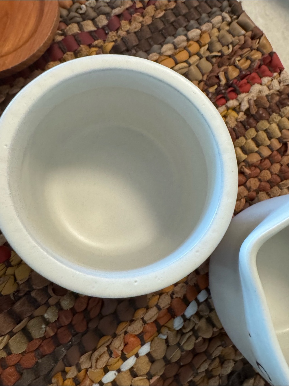 Magnolia White Stoneware Hearth and Hand Cream & Sugar Set with Wood Lid - Picture 4 of 8